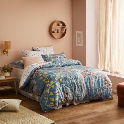Logan & Mason Coonawarra Green Cotton/Polyester Printed Quilt Cover Set  | Super King Bed | Green